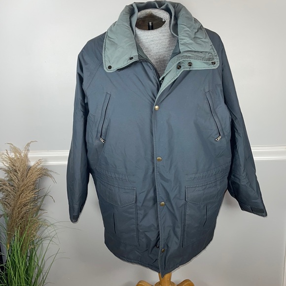 LL Bean Mens Maine Wardens Parka USA Green Gore-Tex Large